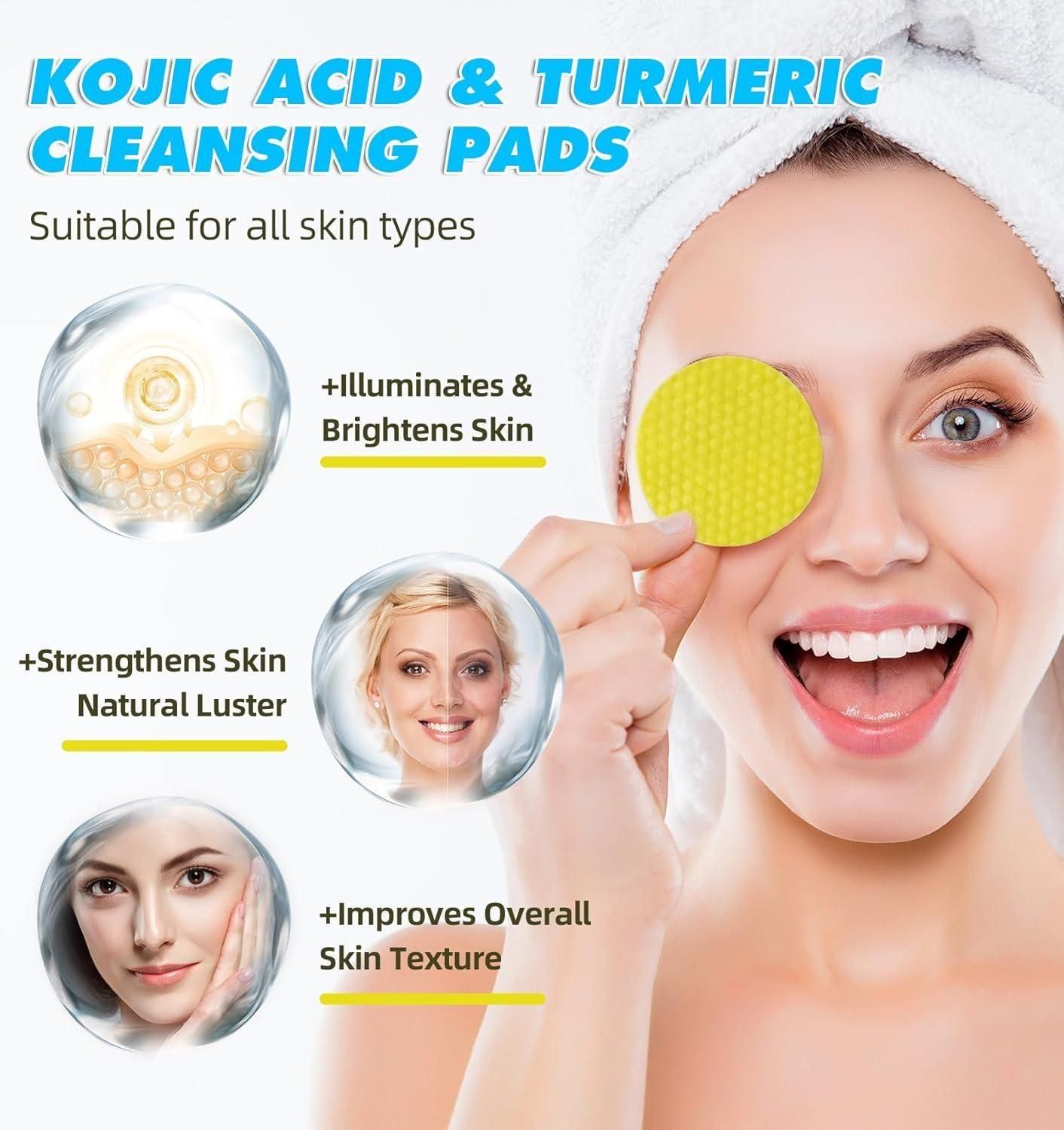 Turmeric Kojic Acid Cleansing Pads (40 Pads)