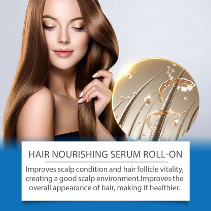Fast Hair Growth Serum Nourish Hair Follicle Massage Scalp Care Essential Oil Roller Improve Dry Frizzy Hair Smoothing Essence